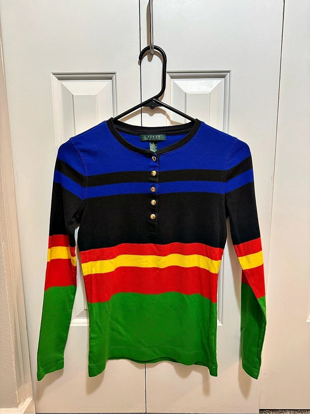 Vintage Lauren Ralph Lauren Striped Cotton Sweater in size Small